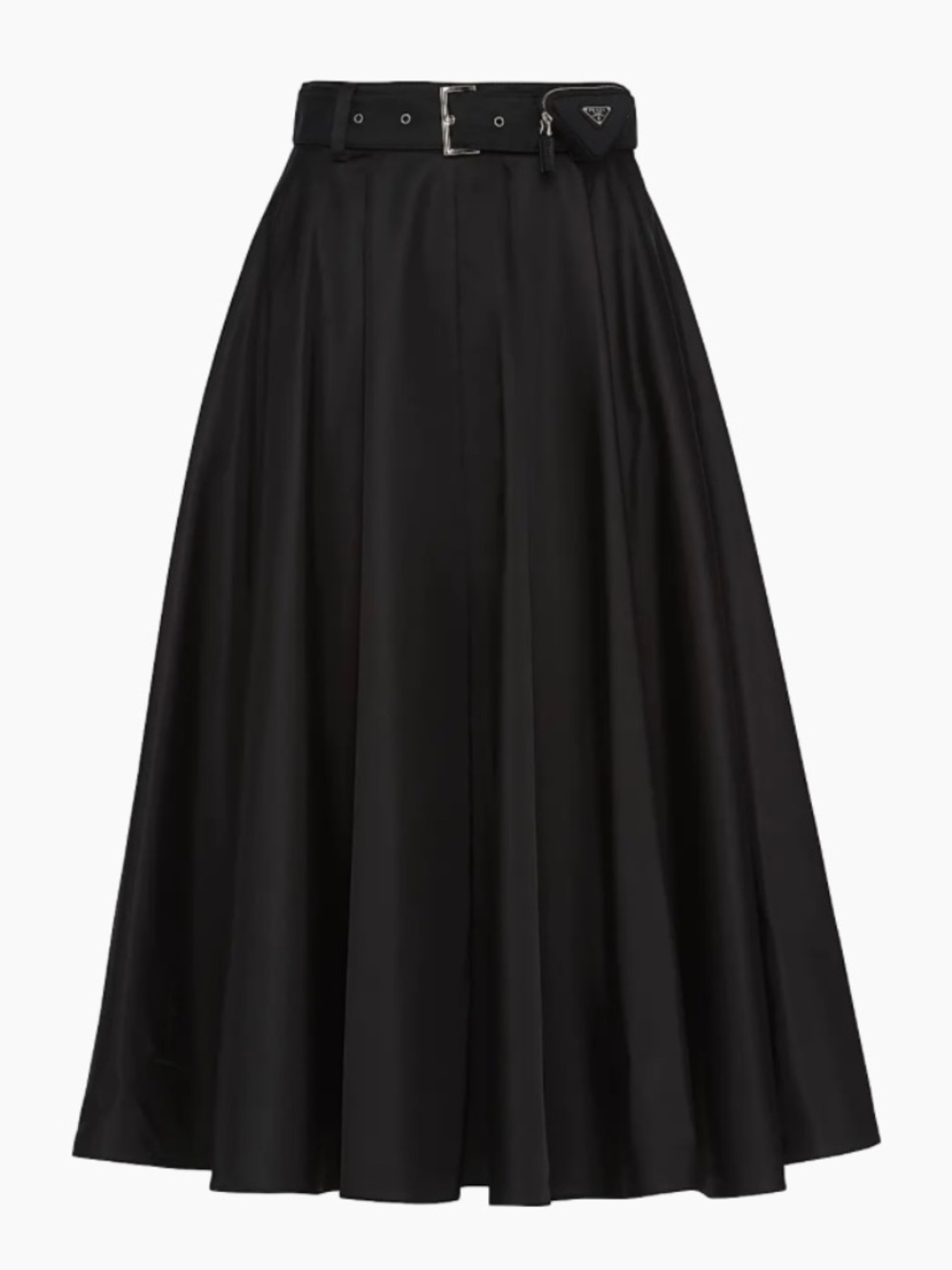 Prada Full Midi Re-Nylon Skirt with Belt & Pouch size 44 (fits like a 42 / Large